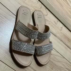 A New Day Sparkly Nude Sandals